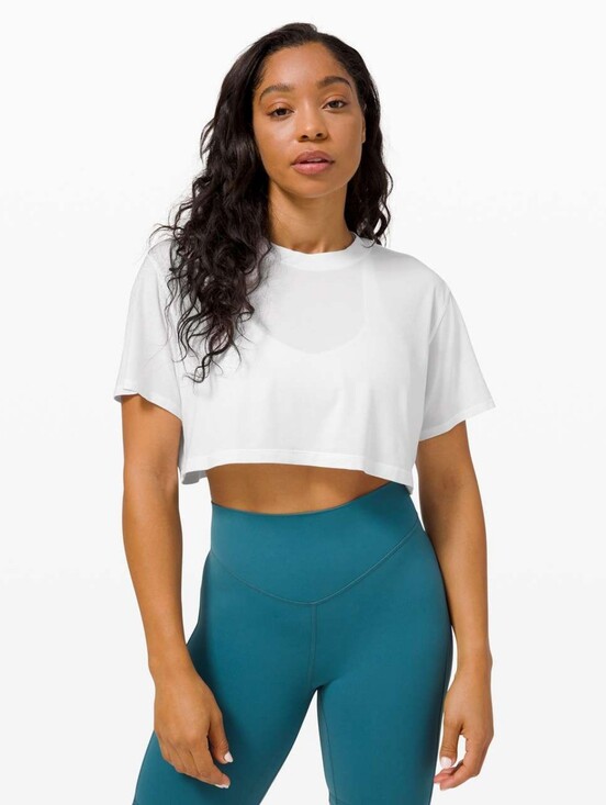 lululemon athletica Tops - Lululemon All Yours Crop Tee White